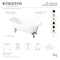 Aqua Eden Clawfoot Bathtubs, 54 L, 30.31 W, White/Brushed Nickel, Cast Iron VCTND5431B8 - alternate 2